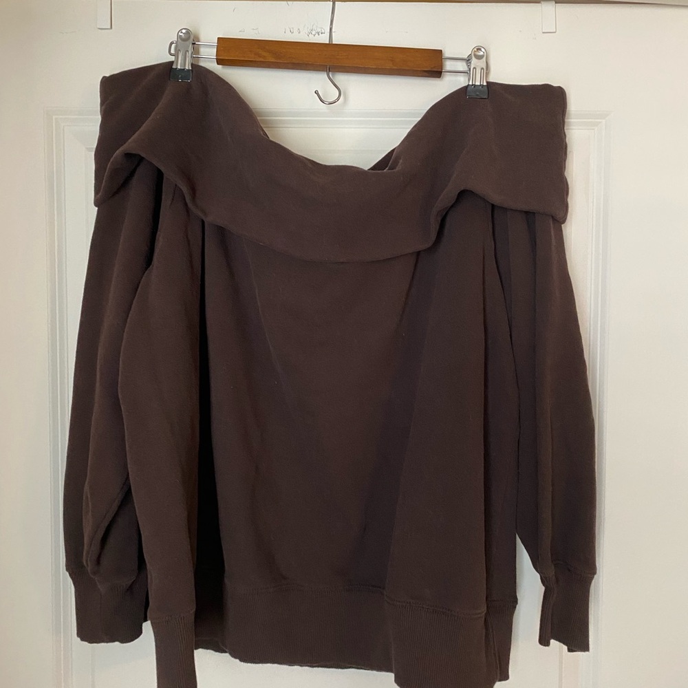 Brown Off-Shoulder Women Sweater